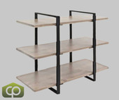 Cal-Mil Aspen 28" x 12" x 24" 3-Tier Gray Pine Display Riser | Space-Enhancing Solution for Buffets and Events