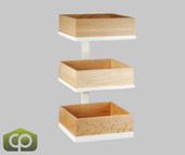 Cal-Mil Blonde 12 1/2" x 13 1/4" x 20 1/2" Three Tier Merchandiser | Space-Saving Display for Fresh Products