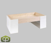 Cal-Mil Blonde 20 1/4" x 10 1/4" x 7 1/2" White Metal / Maple Wood Display Merchandiser | Functional and Space-Saving Solution