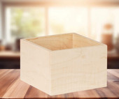 Cal-Mil Blonde 4" x 4" x 4" Maple Wood Merchandiser Box | Minimalistic Display for Snacks and Produce