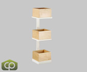 Cal-Mil Blonde 6 1/2" x 7" x 20 1/2" Three Tier Merchandiser | Space-Saving Display for Fresh Products
