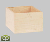 Cal-Mil Blonde 6" x 6" x 4" Maple Wood Merchandiser Box | Minimalistic Display for Snacks and Produce