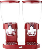 Zevro KCH Red 4 Liter Double Canister Dry Food Dispenser - Freshness Preserved