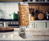 Rosseto EZ-PRO SS Stand 3.8 Liter Single Canister Snack/Cereal Dispenser - Efficient Dispensing, Durable Design
