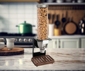 Rosseto EZ-SERV 4.9 Liter Single Canister Snack/Cereal Dispenser - Timeless Design, Precise Dispensing