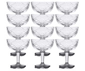 Libbey 12/Case - Hobstar 8.5 oz. Coupe Cocktail Glass-Chicken Pieces