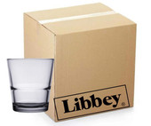 Libbey 24/Case - Restaurant Basics 9 oz. Stackable Rocks / Old Fashioned Glass-Chicken Pieces