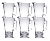 Libbey Case of 6 Crystal Clear Clarity 60 oz. Glass Pitchers-Chicken Pieces