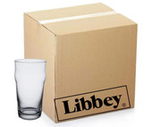 Libbey No-Nik Case of 36 English Pub/Nonic Glasses - 20 oz. for Beer-Chicken Pieces