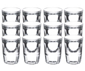 Libbey 12-Pack of 1.25 oz. Fluted Shot Glasses for Elegant Shots and Desserts-Chicken Pieces