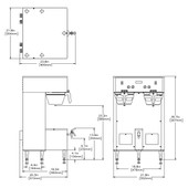 Bunn Dual ThermoFresh DBC Brewer with Funnel Lock - 120/208V-Chicken Pieces