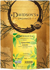 Davidson's Organic Spearmint Leaves Herbal Loose Leaf Tea | 1LB/0.45 KGS