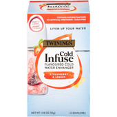 Twinings Strawberry & Lemon Cold Infuse Water Enhancer - 22/Box(4/CASE)-Chicken Pieces
