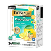 Twinings Probiotics Lemon & Ginger Herbal Tea Single Serve - 24/Box(4/CASE)-Chicken Pieces