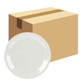 Carlisle Sierrus 7 1/4" Bone Narrow Rim Melamine Salad Plate - 48/Case. CHICKEN PIECES.