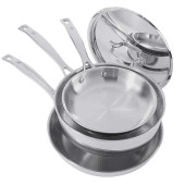 J.A. HENCKELS International Stainless-steel Tri-ply Cookware Set, 10-piece-Chicken Pieces