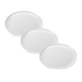 American Metalcraft 18" White Melamine Pizza Plate - 3/Case. CHICKEN PIECES.