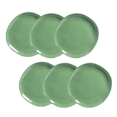 American Metalcraft CP10SA Crave 11 1/8" Sage Coupe Melamine Plate - 6/Case. CHICKEN PIECES.