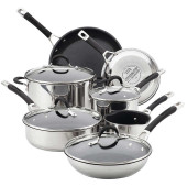 Circulon Momentum Modern Elegance Stainless Steel Cookware Set, 11-piece-Chicken Pieces