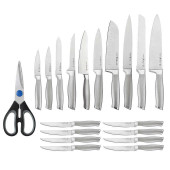 HENCKELS MODERNIST German Stainless Self-sharpening Knife Set, 20-piece-Chicken Pieces