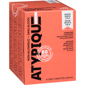 ATYPIQUE Non-Alcoholic Cocktail Spiced Rum & Cola 4 x 355 ml