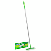 Swiffer Sweeper Dry + Wet Sweeping Kit - 1 Sweeper, 7 Dry Cloths(4/Case)-Chicken Pieces