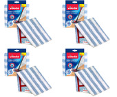 VILEDA Fibro 2-in-1 Microfibre & Cotton Blend Contact Mop Refill(4/Case)-Chicken Pieces