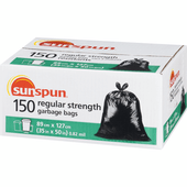 SUNSPUN Large Regular Strength 150 Bags Garbage Bags(8/Case)-Chicken Pieces