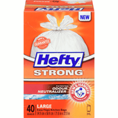 HEFTY Strong Easy Flaps Kitchen Bags - Large 34 L, 40 Bags(8/Case)-Chicken Pieces