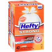 HEFTY Strong Easy Flaps Kitchen Bags - Large 34 L, 40 Bags(8/Case)-Chicken Pieces