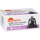 SUNSPUN Large Extra Strength Garbage Bags - 125 Bags(8/Case)-Chicken Pieces