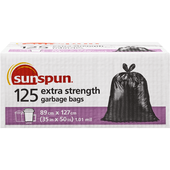 SUNSPUN Large Extra Strength Garbage Bags - 125 Bags(8/Case)-Chicken Pieces