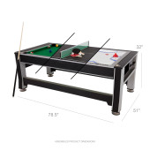 Triumph 84" 3-in-1 Air Hockey with Blower Swivel Game Table-Chicken Pieces