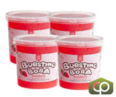 Bossen Pure25 Strawberry Bursting Boba 7.04 lb. (3.19 kg) - 4/Case | Real Juice-Chicken Pieces