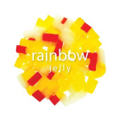 Bossen Assorted Rainbow Jelly Topping 8.38 lb. (3.8 kg) - 4/Case | Sweet Sugar-Chicken Pieces