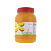Bossen Mango Jelly Topping 8.38 lb. (3.8 kg) - 4/Case | Sweet Mango Infusion-Chicken Pieces