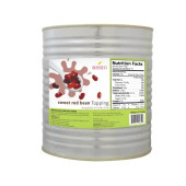 Bossen #10 Can Sweet Red Bean Topping 7.28 lb. - 6/Case | Mild, Sweet-Chicken Pieces