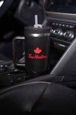 Tim Hortons Canadian Coffee Stanley 40oz Quencher Tumbler W/ Spill Proof Stopper- Limited Edition