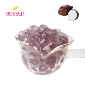 Bossen Taro Bubble Tea Crystal Boba in Syrup 4.4 lb. (2 kg) | Translucent Purple-(6/Case)-Chicken Pieces