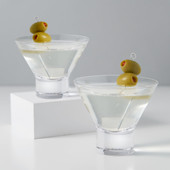 Heavy Base Crystal Martini Glasses by Viski®