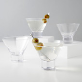 Heavy Base Crystal Martini Glasses by Viski®