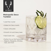 Metropolis Deco Tumbler by Viski®