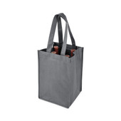 4 Bottle Non Woven Tote in Grey by True