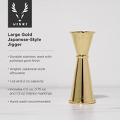 Large Gold Japanese Style Jigger by Viski®