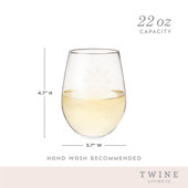 Scattered Snowflakes Stemless Wine Glass by Twine®