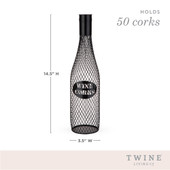 Black Wine Bottle Cork Holder by Twine