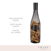 Black Wine Bottle Cork Holder by Twine