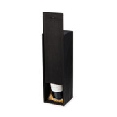 Black 1-Bottle Wooden Wine Box by Twine Living