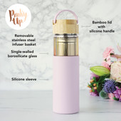 Dana Glass Travel Mug in Lavender by Pinky Up