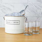 "Have A Drink" Ice Bucket and Scoop by Twine®